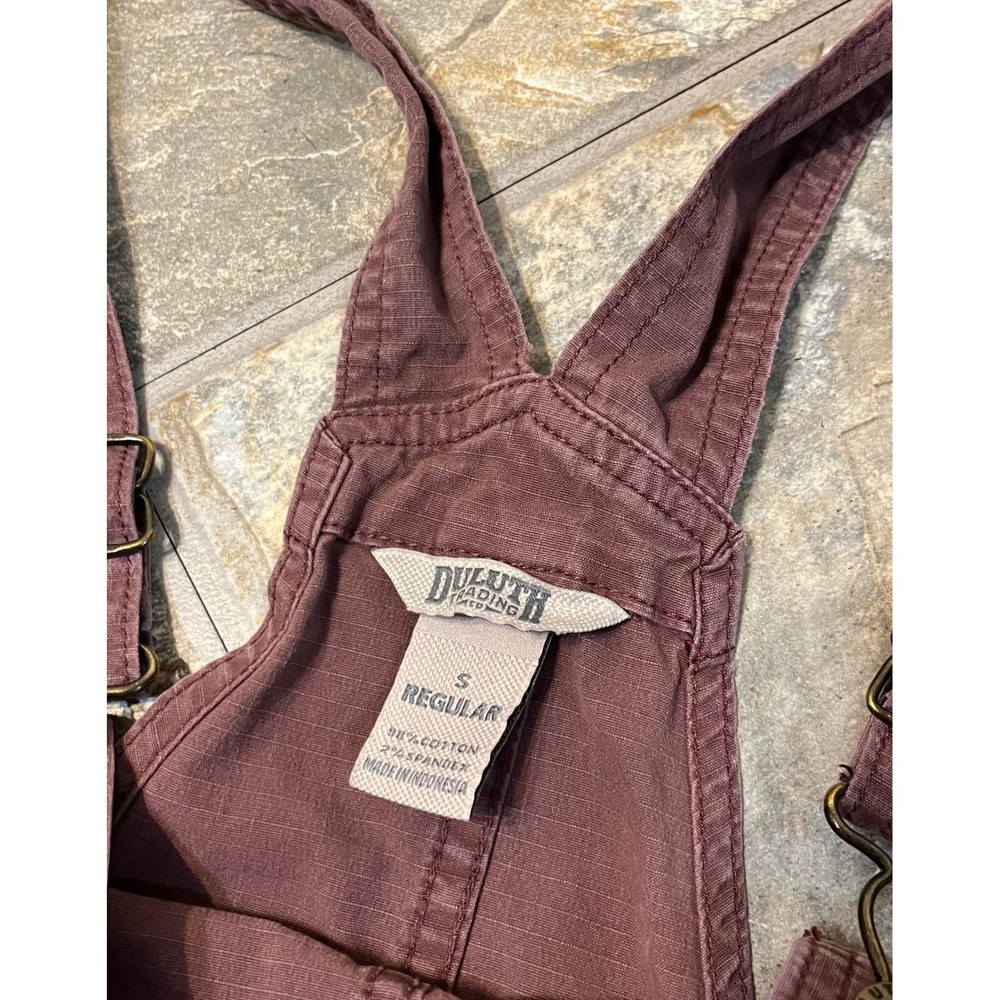Duluth Trading Co Overalls Women Small Purple Drawstring Utility Bibs - Picture 3 of 7